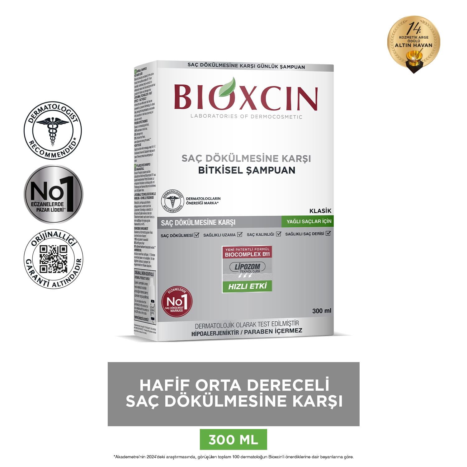 Bioxcin Genesis Saç Dökülmesine Karşı Şampuan 300ml (Yağlı Saçlar) - Bioxcin