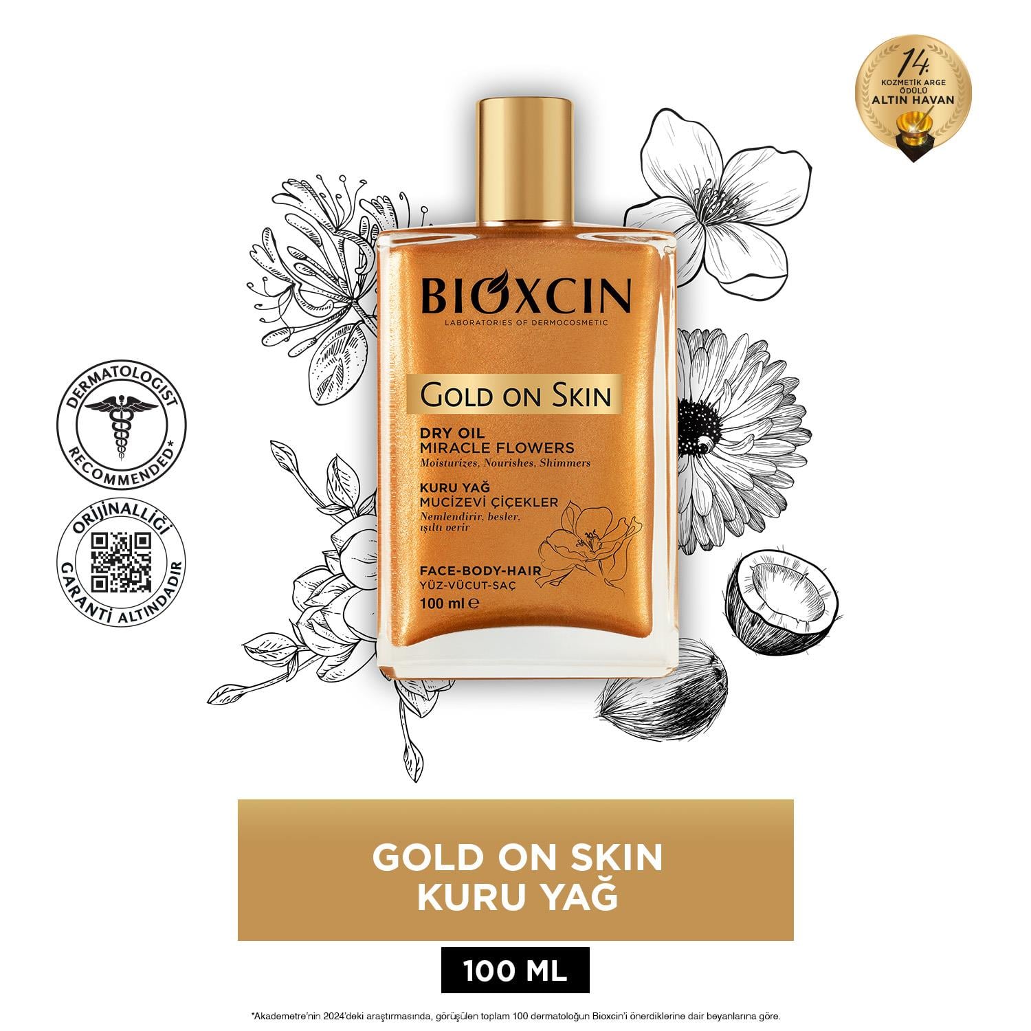 Bioxcin Gold on Skin Kuru Yağ 100 ml - Bioxcin