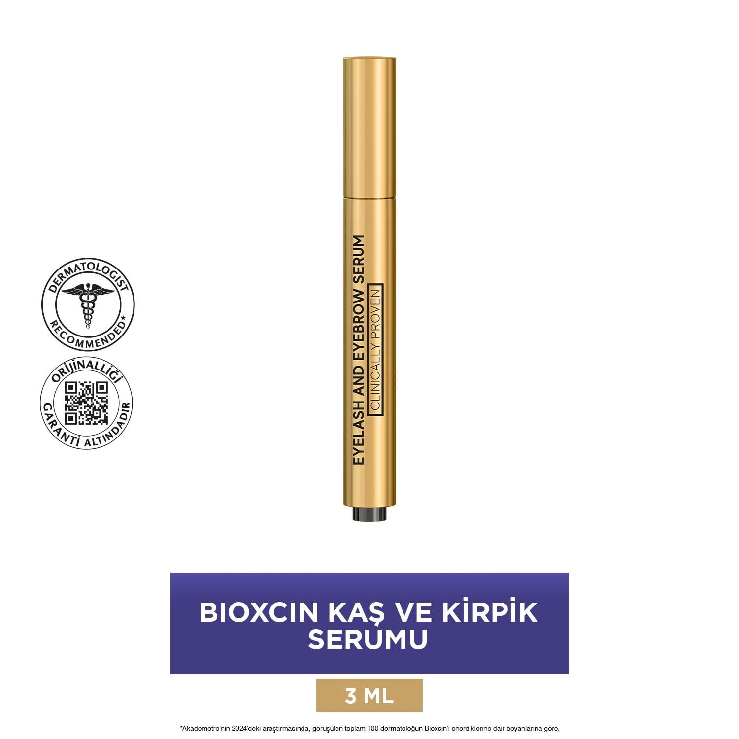 Bioxcin Kolajen ve Hyaluronik Asit İçerikli Kaş ve Kirpik Serumu 3 ml - Bioxcin