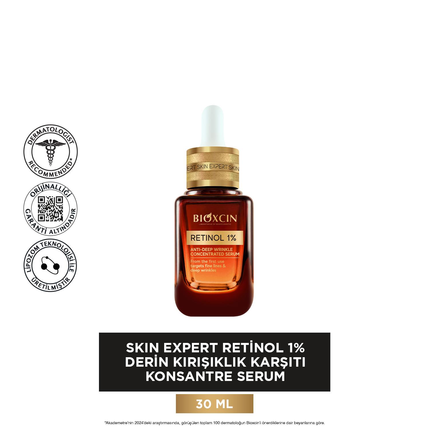 Bioxcin Skin Expert Retinol 1% Derin Kırışıklık Karşıtı Konsantre Serum 30 ml  - Bioxcin