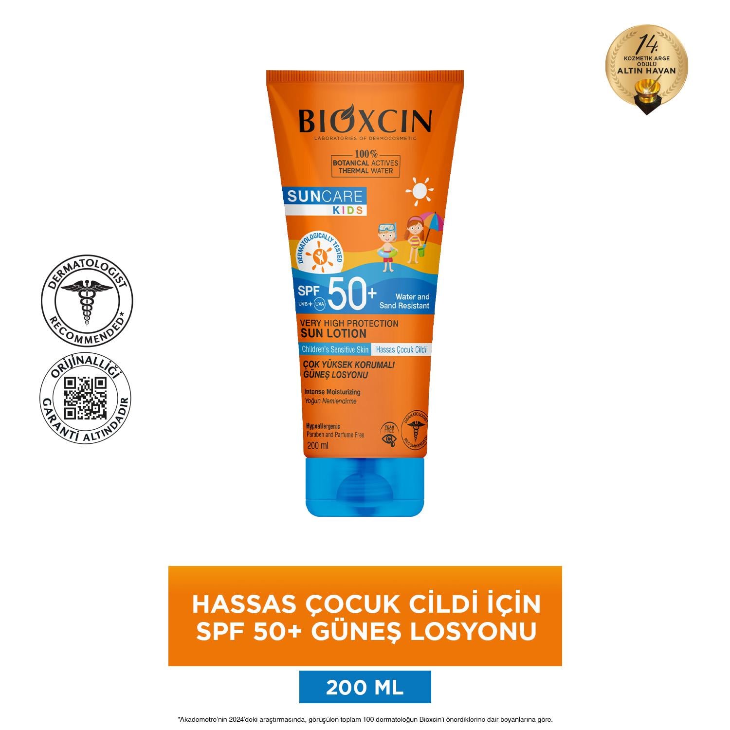 Bioxcin Sun Care Çocuklar için Güneş Losyonu SPF 50+ 200 ml - Bioxcin