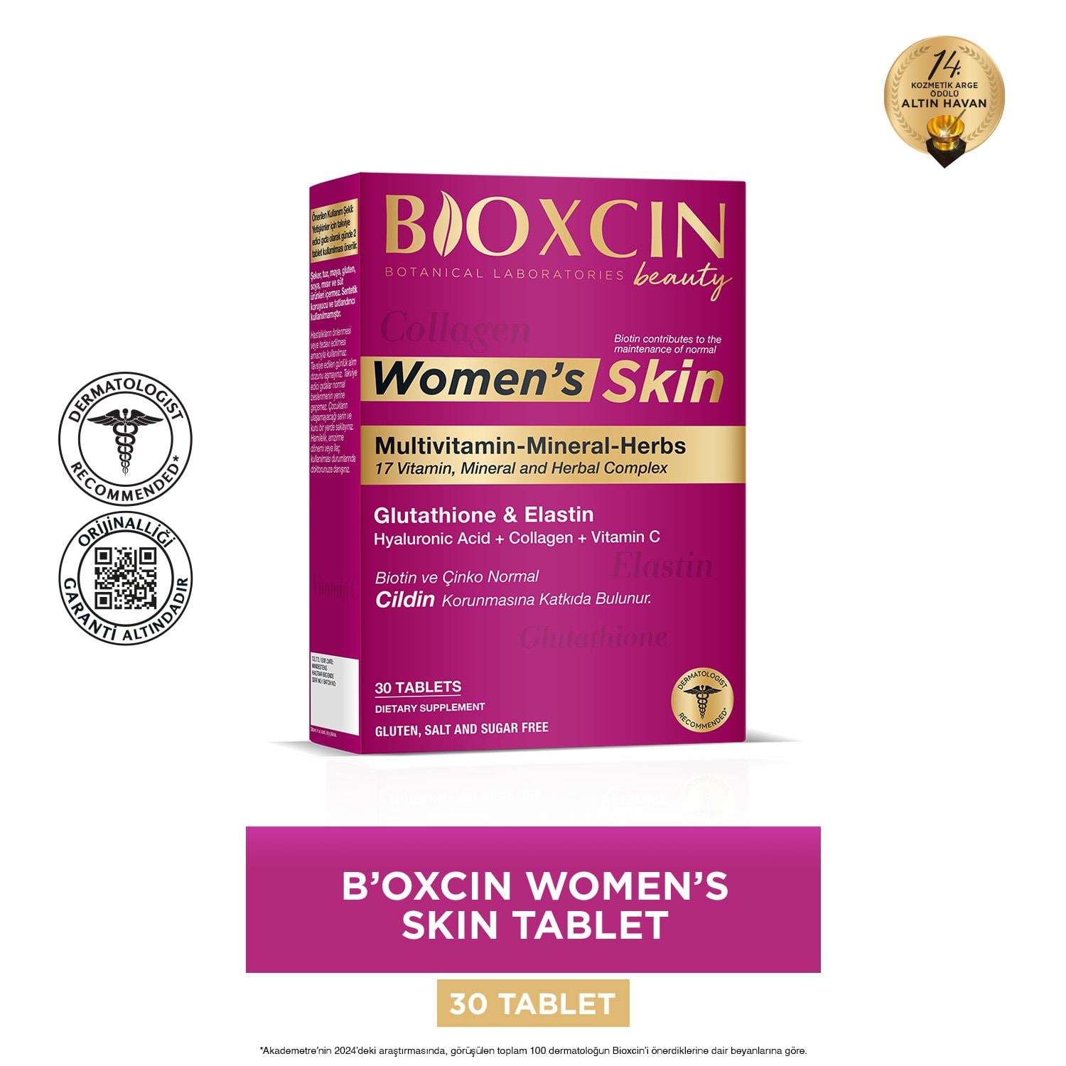 Bioxcin Womens Skin Collagen Takviye Edici Gıda 30 Tablet - Bioxcin