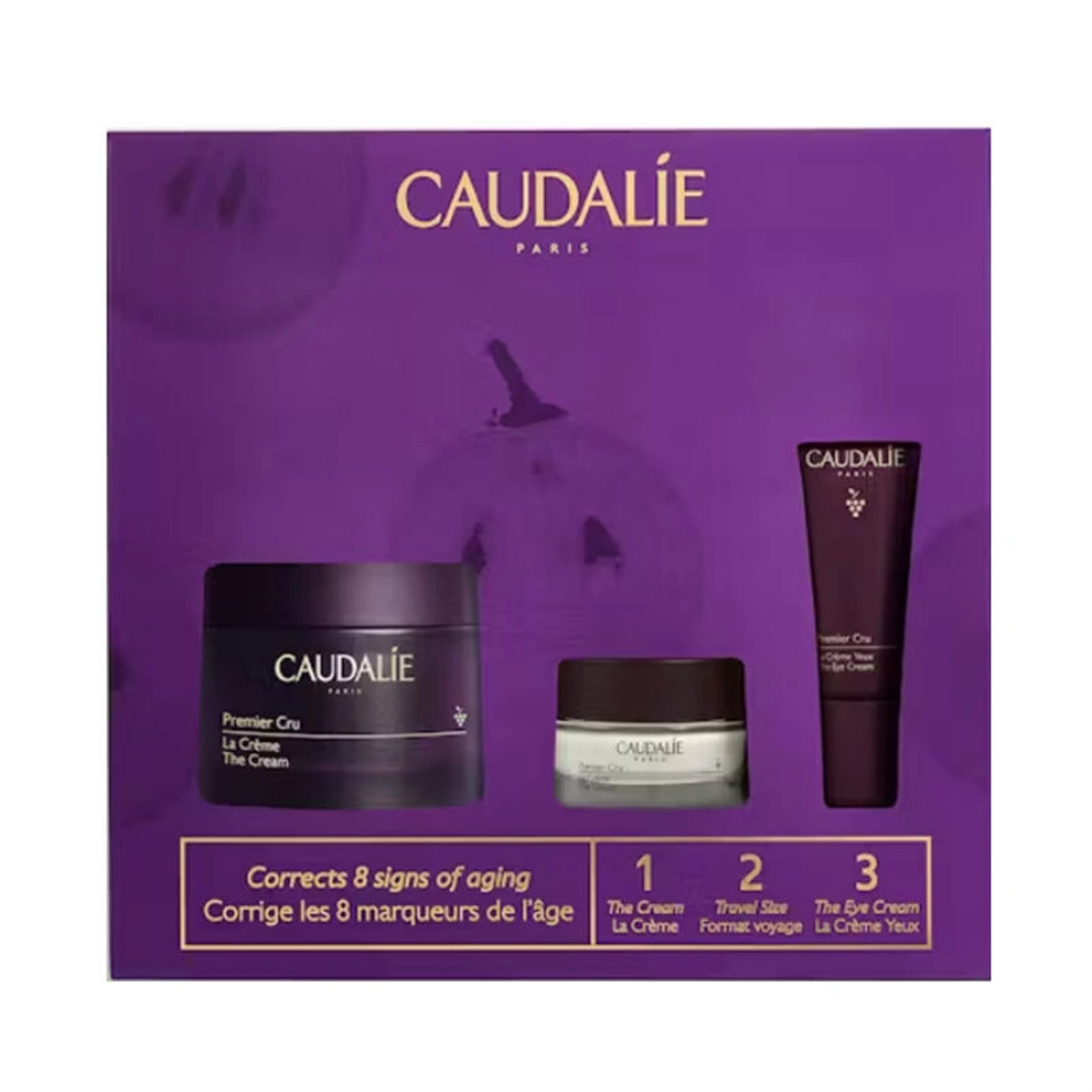 Caudalie Premier Cru Anti Aging Set 2022 the Eye Cream 15 ml the Cream 50 ml the Rich Cream 15 ml - Caudalie