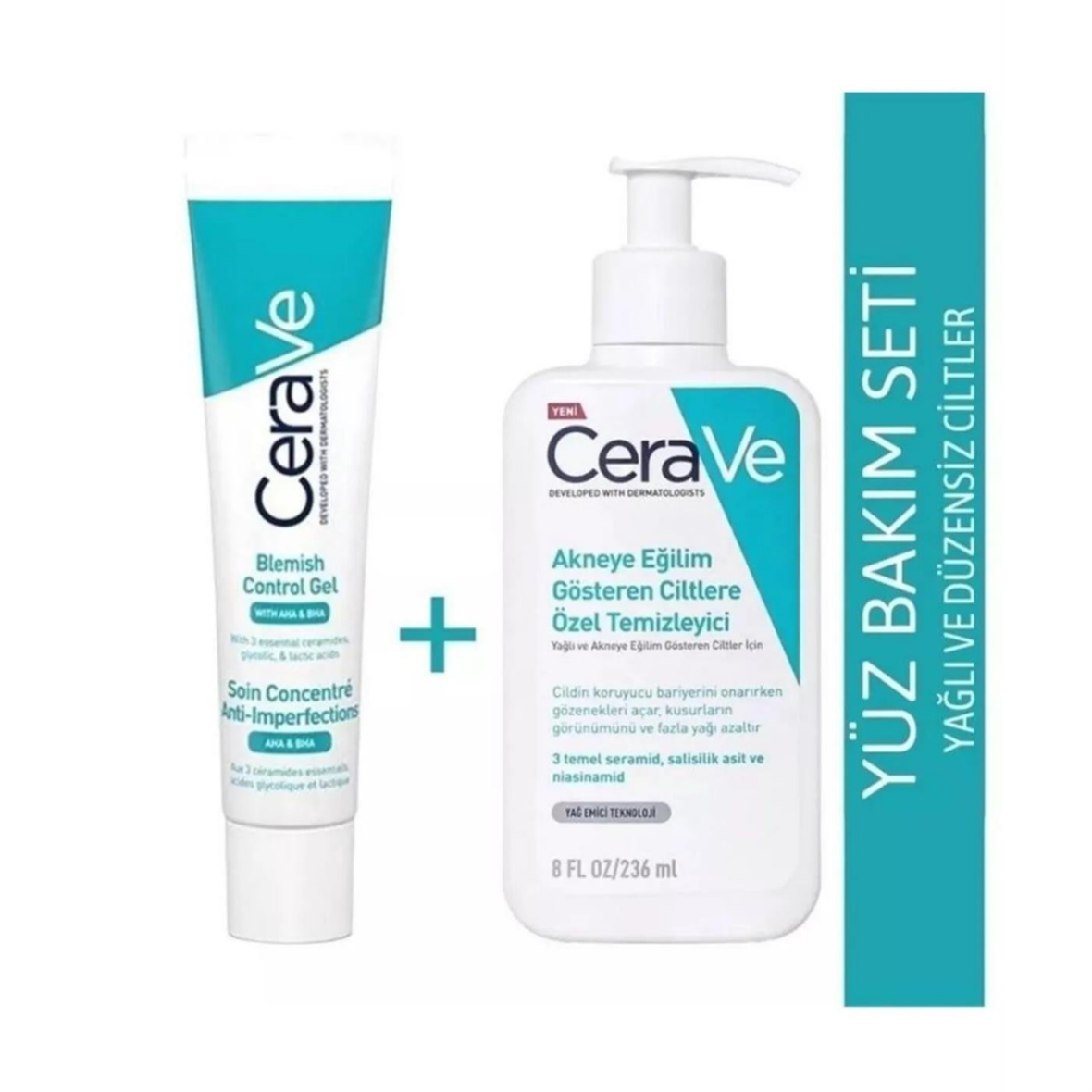 Cerave Akneye Eğilim Gösteren Ciltlere Özel Set (Çanta Hediyeli) - Cerave