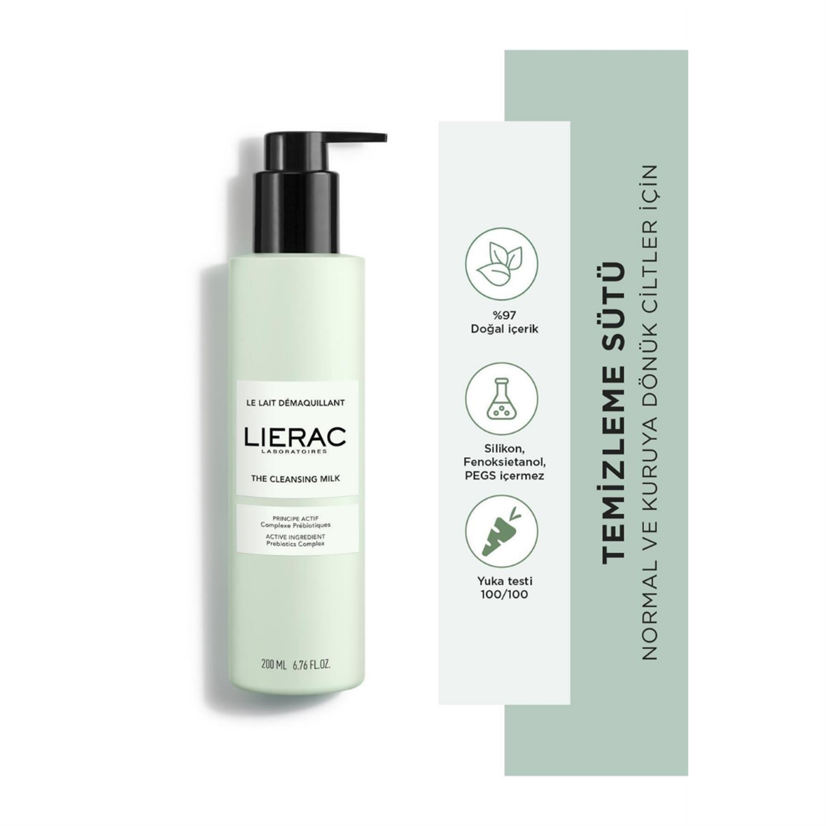Cleansing Milk Besleyici, Nemlendirici Yüz Ve Göz Temizleme Sütü 200 Ml - Lierac
