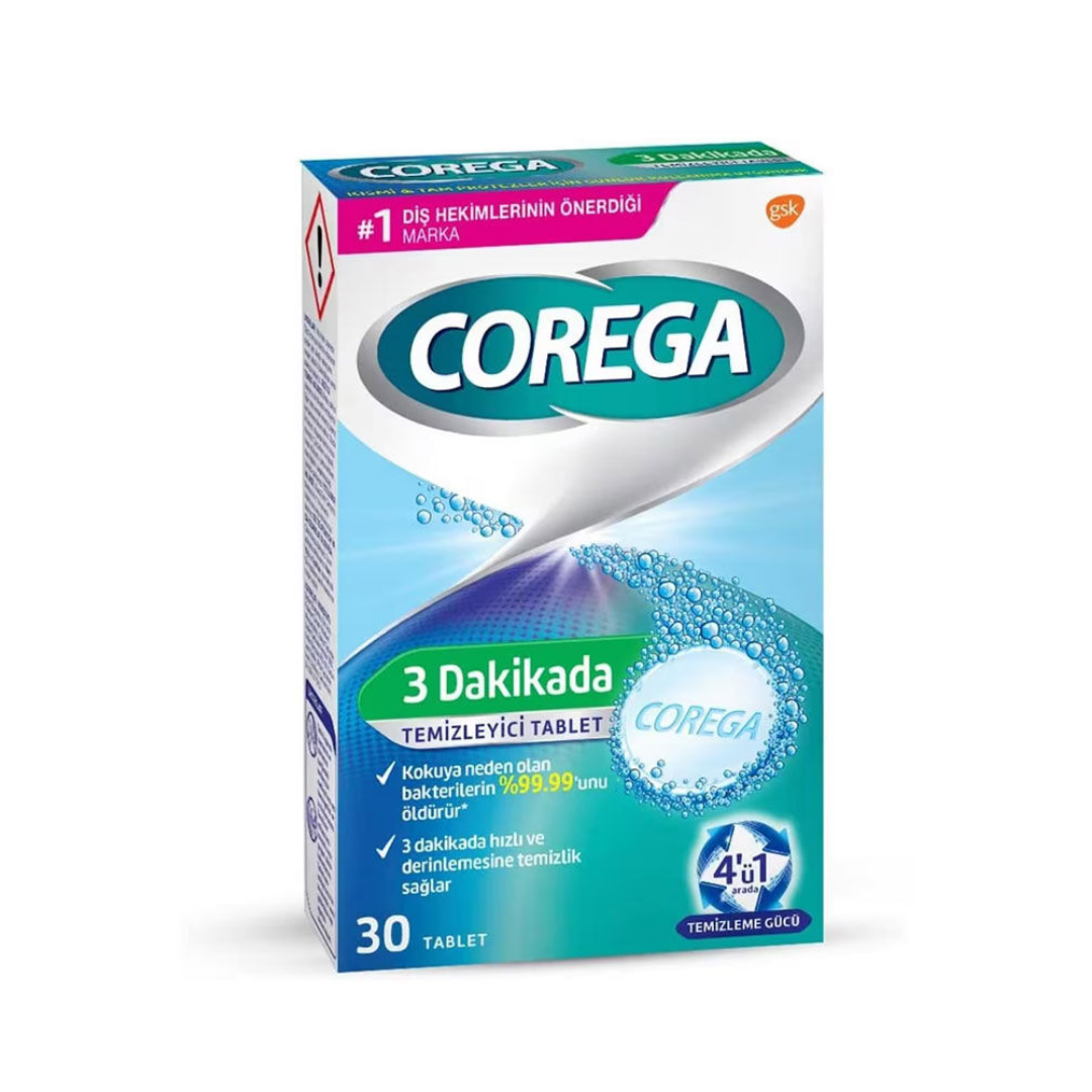 Corega Diş Protezi Temizleyici Tablet (30 Tablet) - Corega