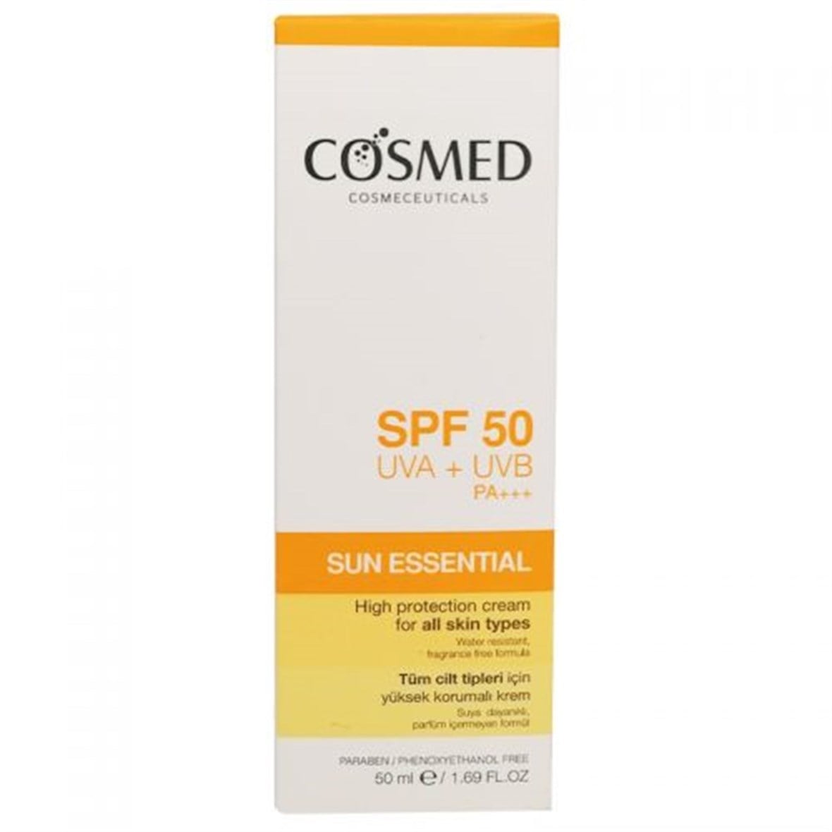 Cosmed Tüm Ciltler için SPF50 Güneş Kremi 50 ml - Cosmed