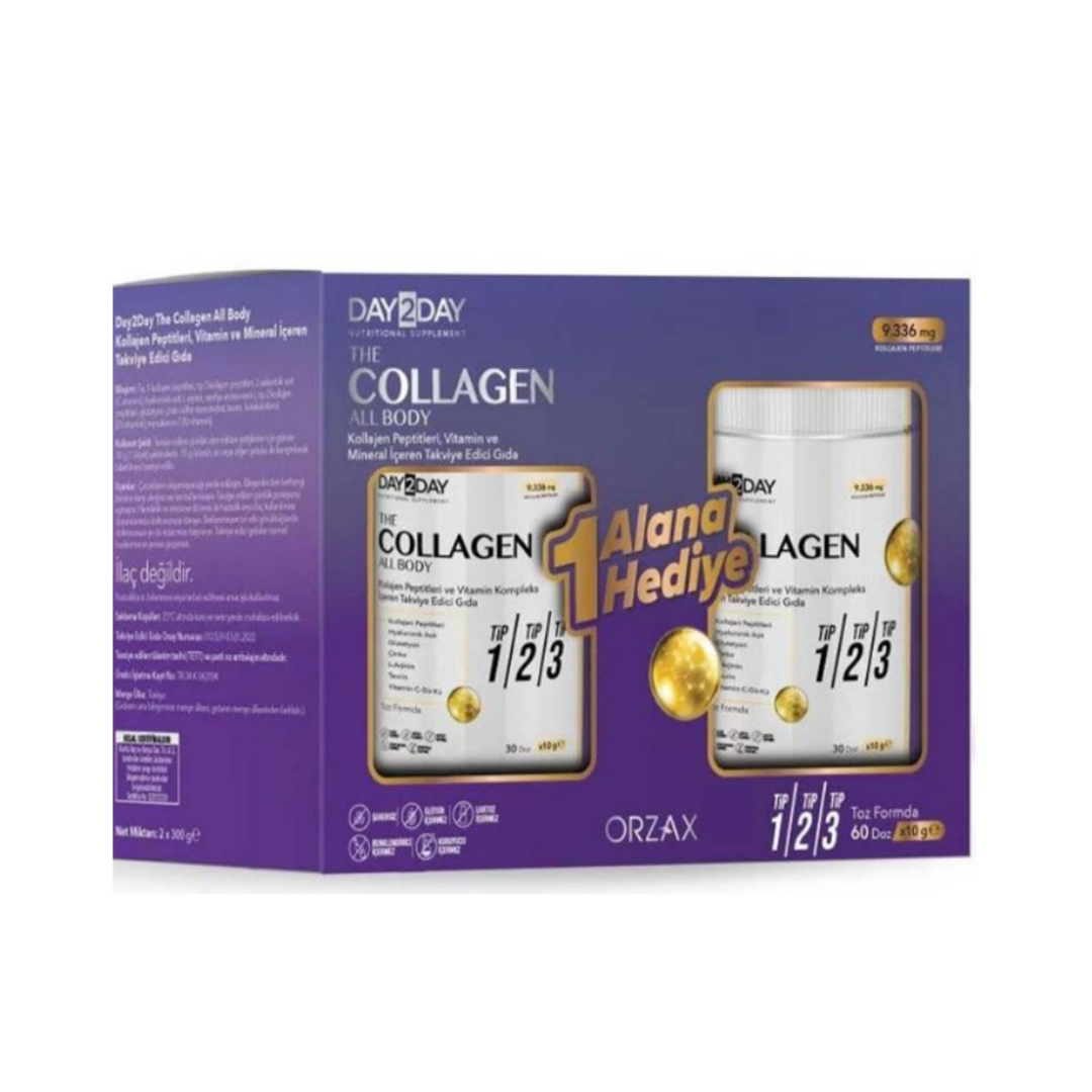 Day2Day The Collagen All Body 300 gr x 2 Adet -1 Alana 1 Hediye - Day2Day