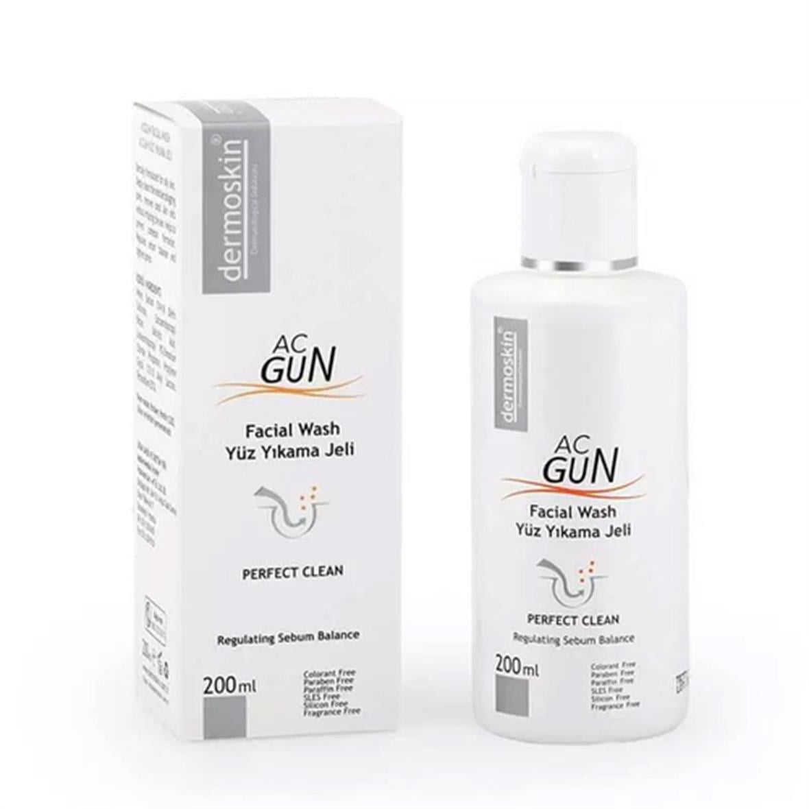 Dermoskin Acgun Yüz Yıkama Jeli 200 ml - Dermoskin