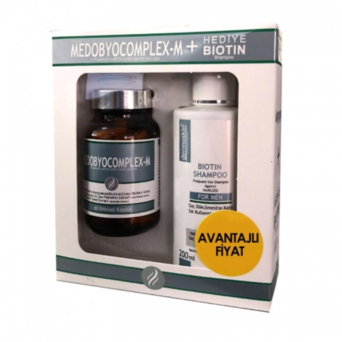 Dermoskin Medobyocomplex-M +Biotin Şampuan Hediyeli Paket - Dermoskin