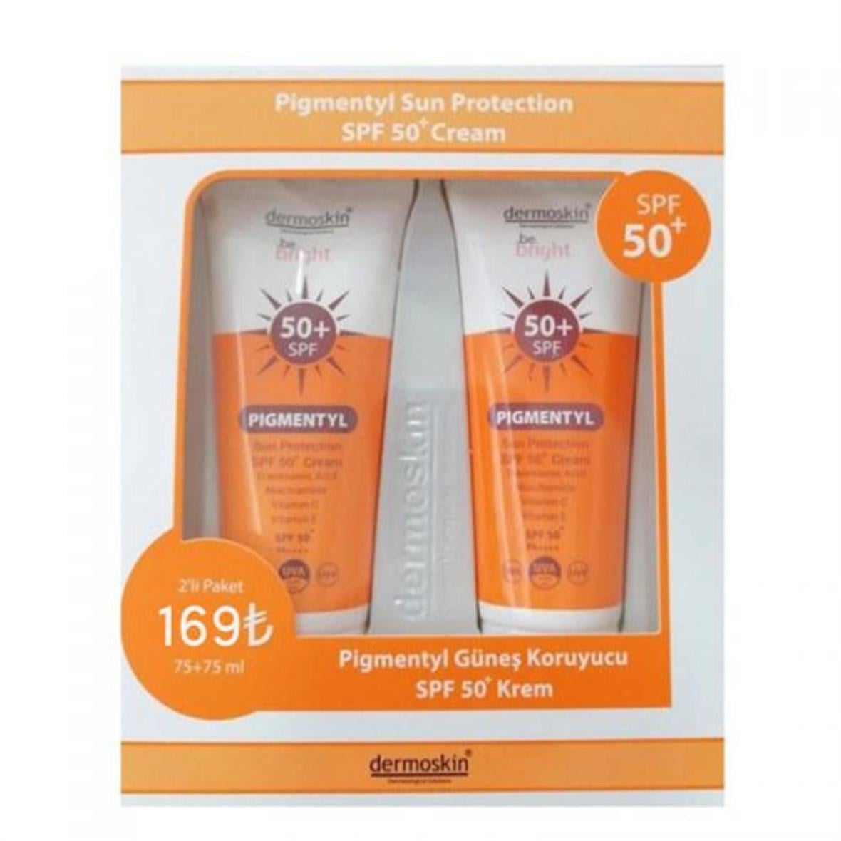 Dermoskin Pigmentyl Sun Protection SPF50+ Cream 75ml | İkili Paket - Dermoskin