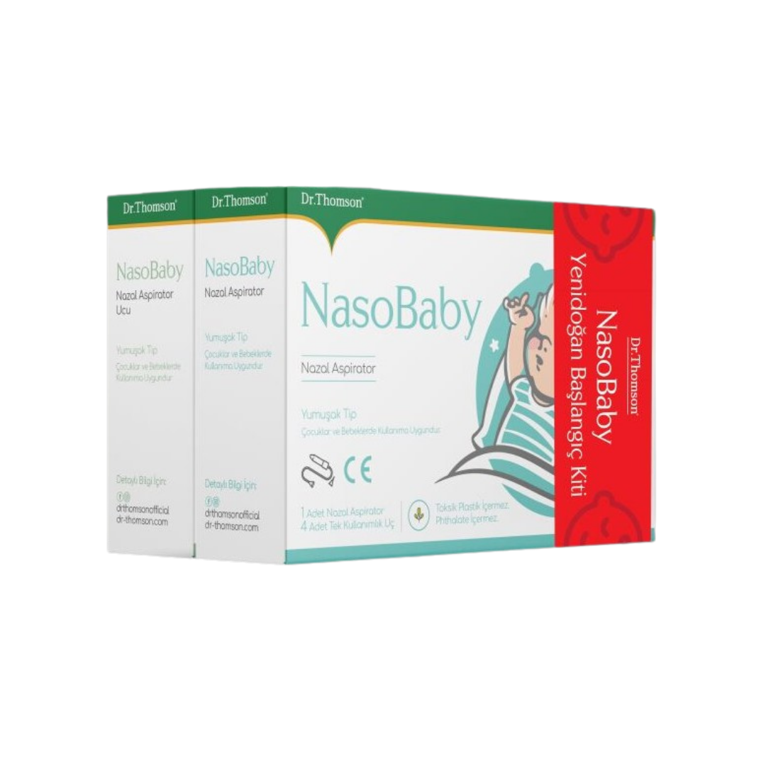 Dr.Thomson Naso Baby Nazal Aspirator + Nazal Aspirator Ucu Yenidoğan Başlangıç Kiti - Dr. Thomson