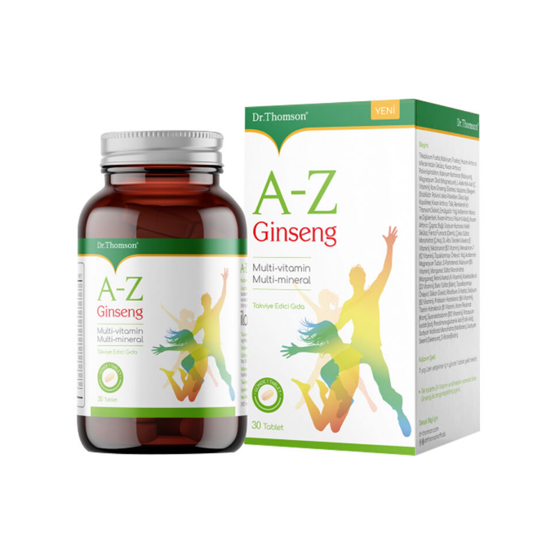 Dr. Thomson A-Z Ginseng Takviye Edici Gıda 30 Tablet - Dr. Thomson