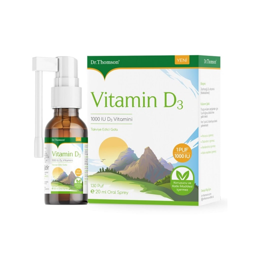Dr. Thomson Vitamin D3 1000 IU Sprey 20 ml - Dr. Thomson