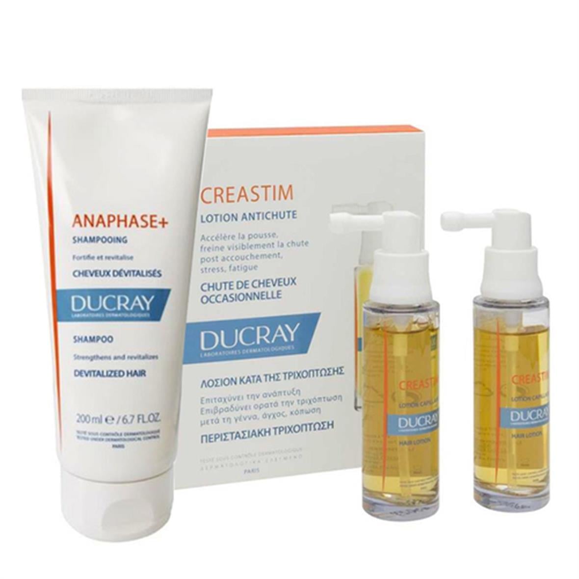 Ducray Creastim Lotion 2x30ml Anaphase Plus+ Şampuan 200ml - Ducray