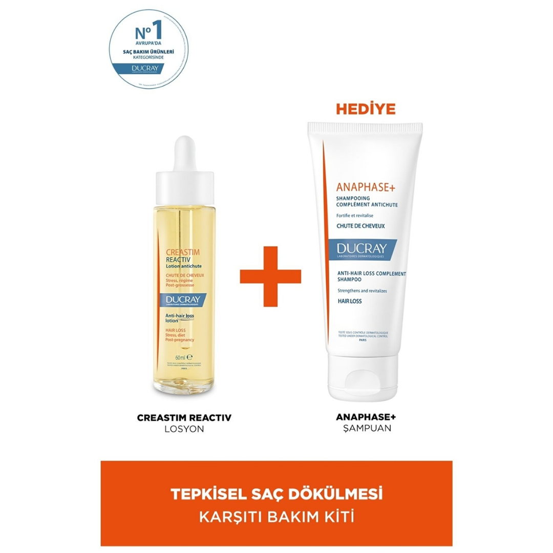 Ducray Creastım Reactiv Dönemsel Saç Dökülmesi Karşıtı Bakım Kiti - Ducray