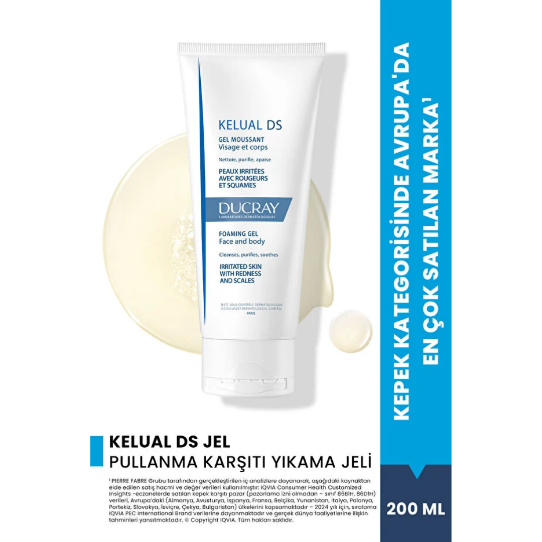 Ducray Kelual DS Face and Body Foaming Gel 200 ml - Ducray