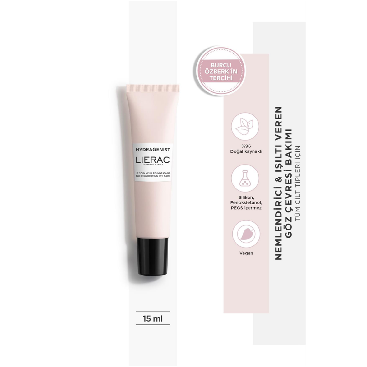 Hydragenist Rehydrating Eye Care Nemlendirici, Işıltı Veren, Yaşlanma Karşıtı Göz Çevresi Kremi 15ml - Lierac