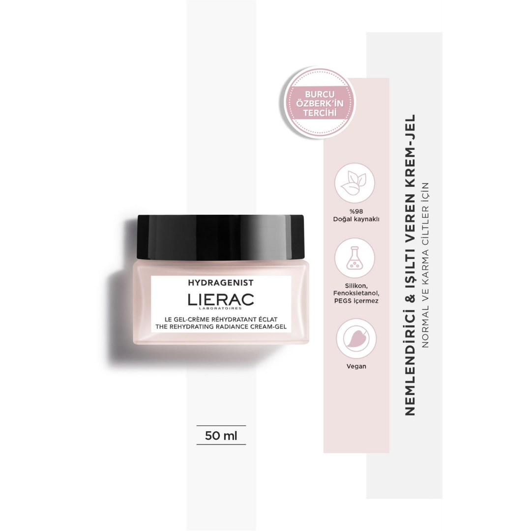 Hydragenist The Rehdyrating Radiance Nemlendirici, Işıltı Veren, Yaşlanma Karşıtı Krem Jel 50ml - Lierac