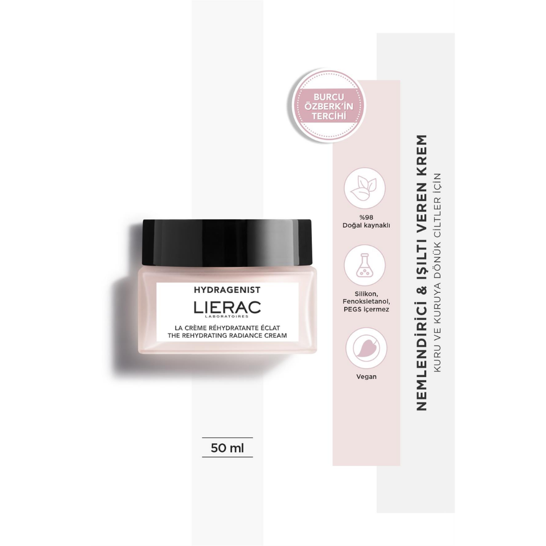 Hydragenist The Rehydrating Radiance Cream Nemlendirici, Işıltı Veren, Yaşlanma Karşıtı Krem 50ml - Lierac