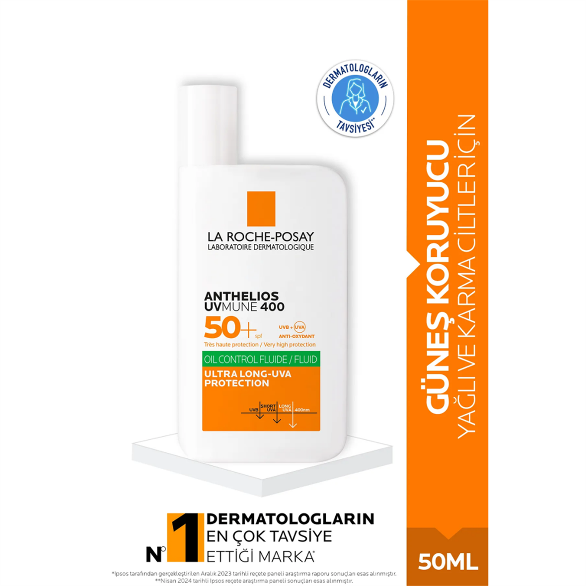 La Roche Posay Anthelios Oil Control Fluid Yüz Güneş Kremi 50 ml - La Roche Posay