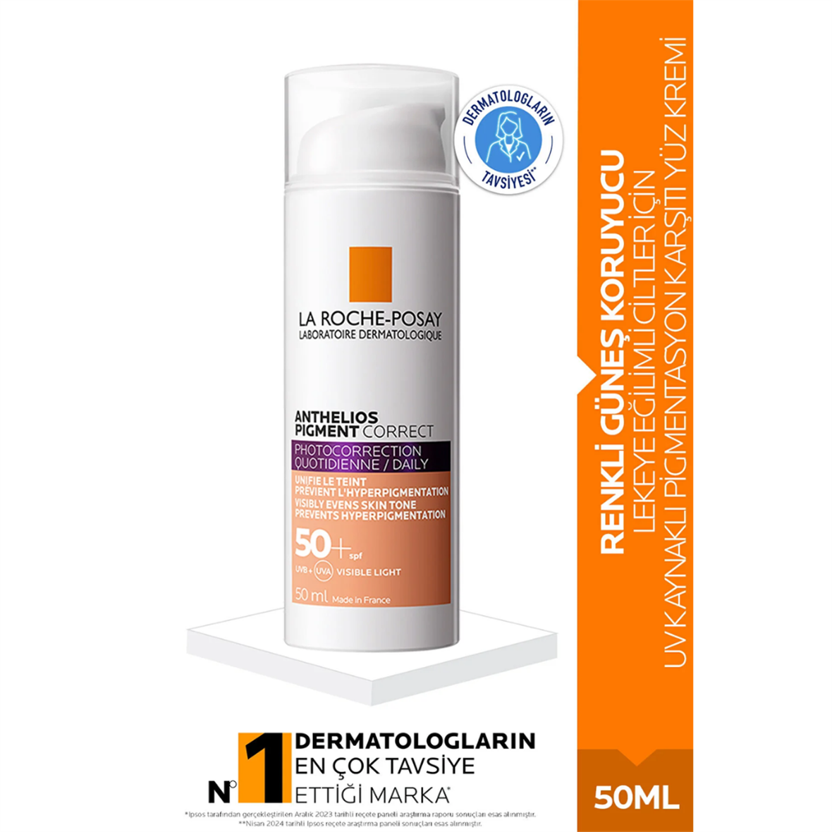 La Roche Posay Anthelios Pigment Correct Güneş Koruyucu SPF50+ 50 ml - Medium - La Roche Posay