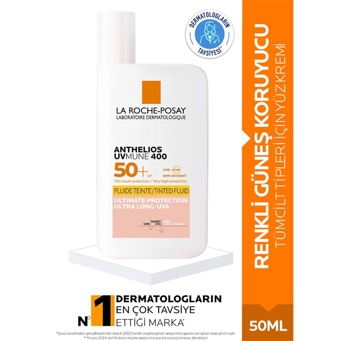 La Roche Posay Anthelios Shaka Fluid SPF 50 Renkli Güneş Kremi 50 ml - La Roche Posay