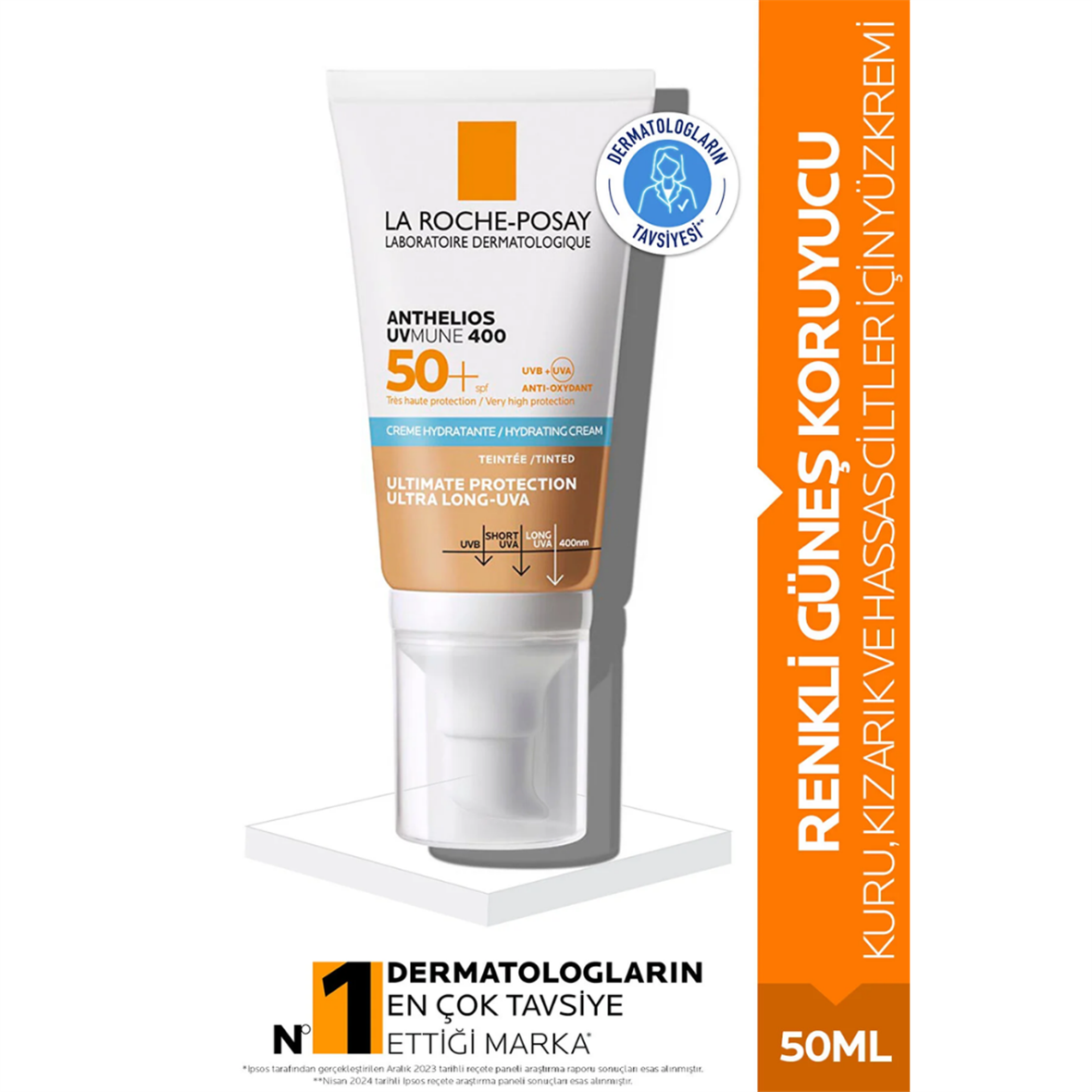La Roche Posay Anthelios UVMune SPF50+ Nemlendirici Güneş Kremi 50 ml - Renkli - La Roche Posay