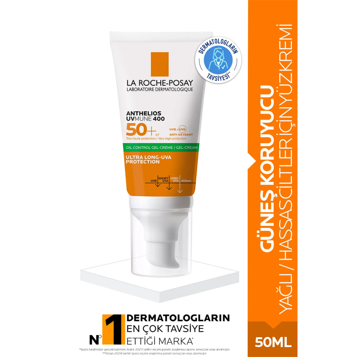 La Roche Posay Anthelios XL SPF 50 Dry Touch Parfümsüz Jel Krem 50 ml - La Roche Posay