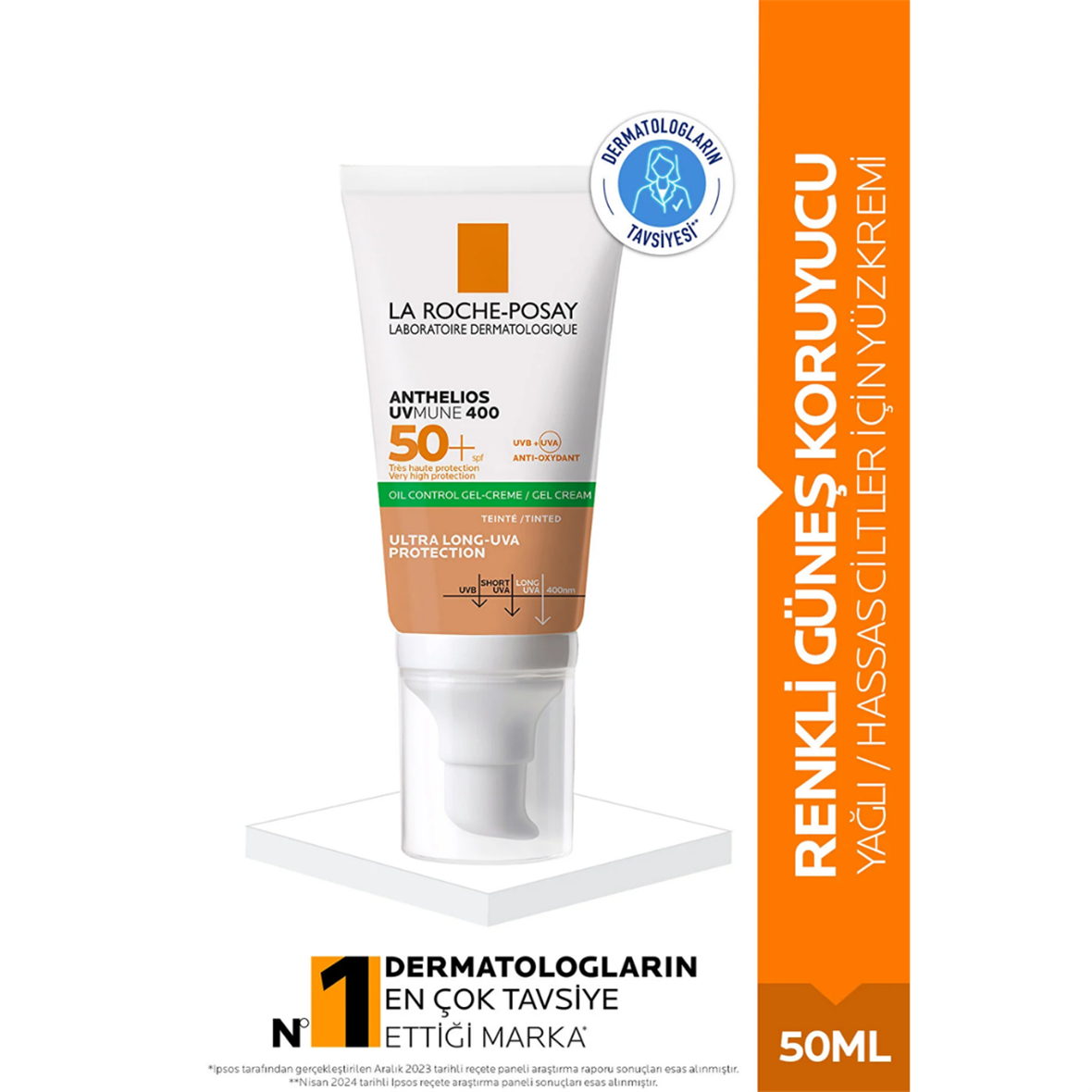 La Roche Posay Anthelios XL SPF 50 Renkli Güneş Jel Krem 50 ml - La Roche Posay