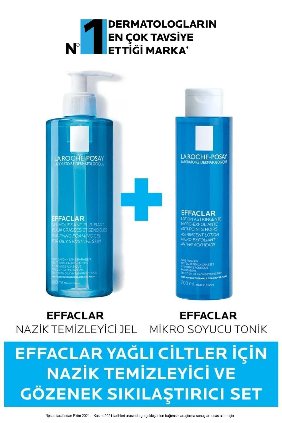 La Roche Posay Effaclar Yağlı Ciltler Için Nazik Temizleyici Ve Gözenek Sıkılaştırıcı Set - La Roche-Posay