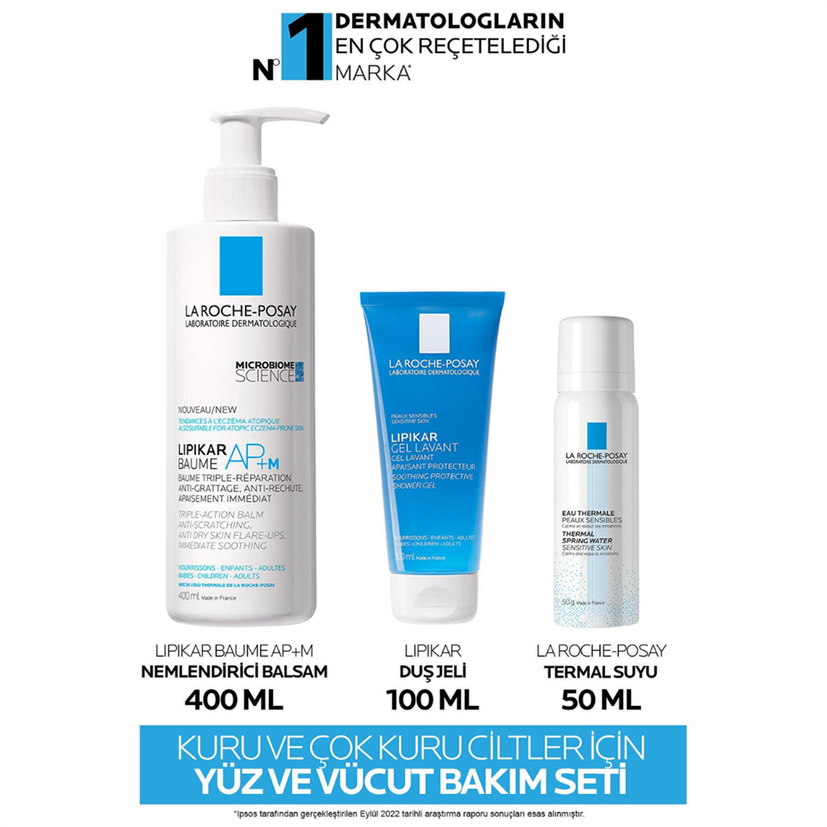 La Roche Posay Kuru ve Çok Kuru Ciltler için Yüz ve Vücut Bakım Seti - La Roche Posay