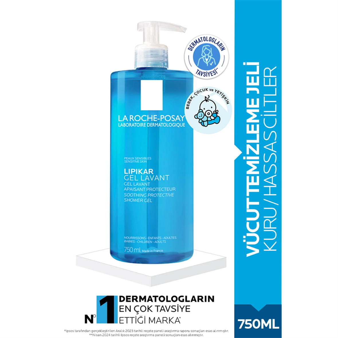 La Roche Posay Lipikar Gel Temizleyici Jel 750 ml - La Roche Posay
