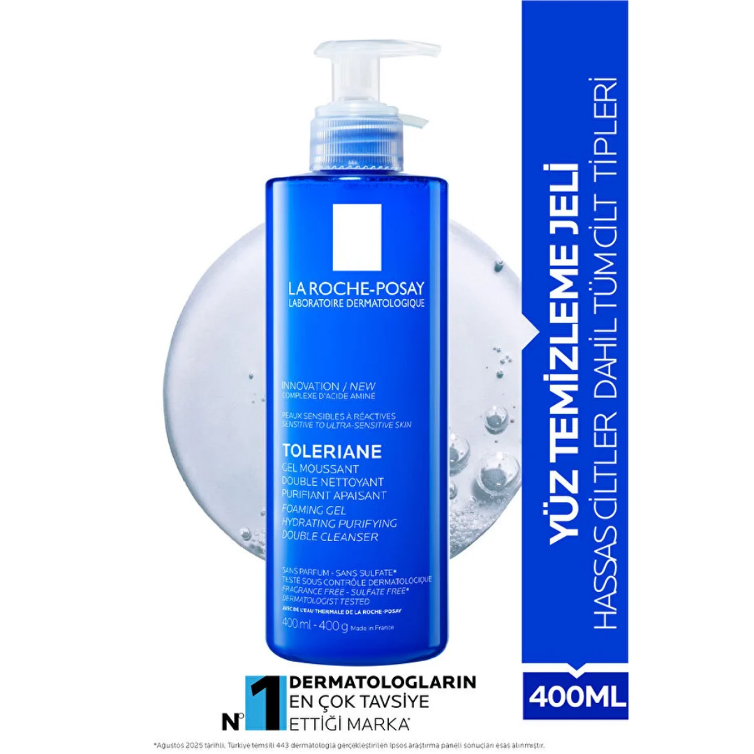 La Roche Posay Toleriane Tüm Ciltler İçin Temizleme Jeli 400 ml - La Roche-Posay