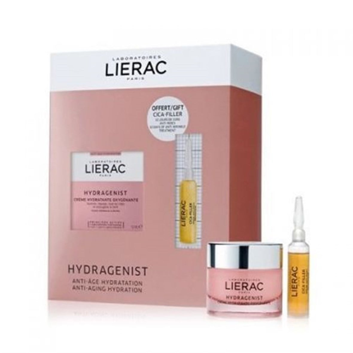 Lierac Hydragenist Oxygenating Moisturizing Cream 50 ml+ Cica-Filler Serum 10 ml - Lierac