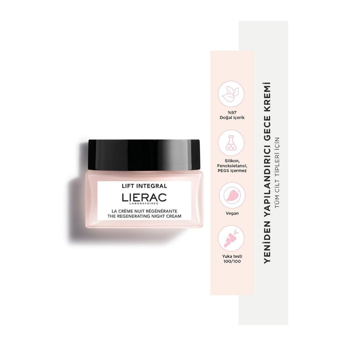 Lierac Lift Integral Night Cream Yeniden Yapılandırıcı, Vegan, Gül Yağı Içeren, Gece Bakım Kremi 50 Ml - Lierac