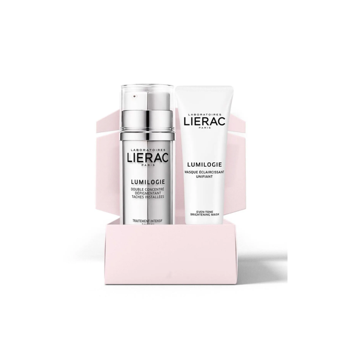 Lierac Lumilogie Gece ve Gündüz Konsantresi 30 ml + Koyu Leke Karşıtı Aydınlık Veren Maske 50 ml - Lierac
