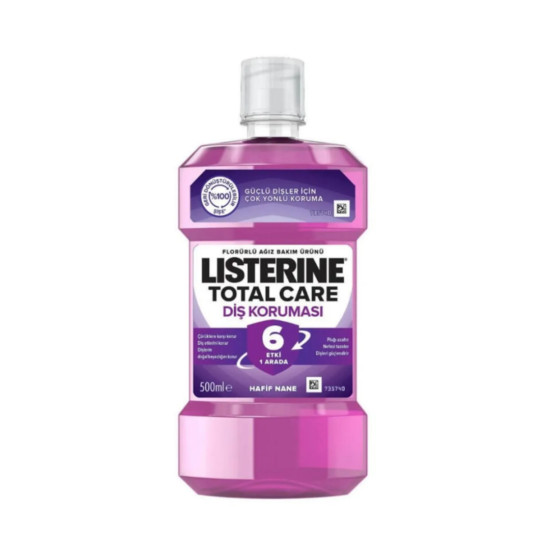 Listerine Total Care 6 Etki 1 Arada Nane Aromalı Ağız Bakım Suyu 500ml - Listerine