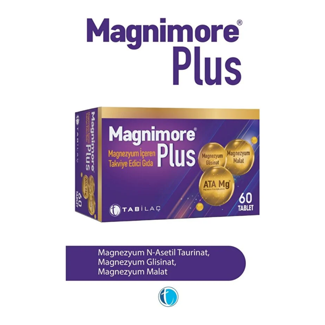 Magnimore Plus Magnezyum İçeren Takviye Edici Gıda 60 Kapsül - Magnimore