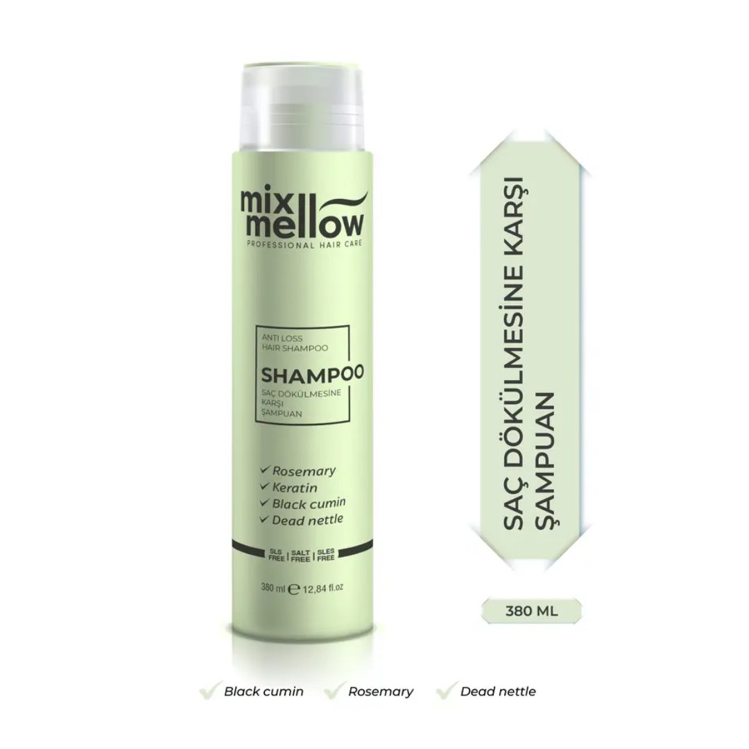 Mix Mellow Saç Dökülmesine Karşı Biberiye İçerikli Şampuan 380 ml - Mix Mellow