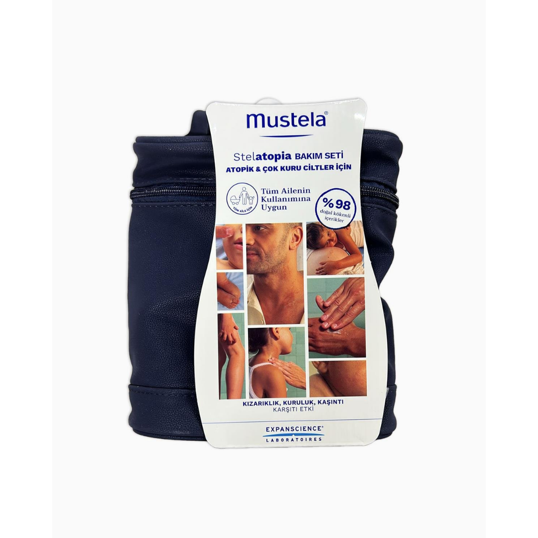 Mustela Stelatopia Şampuan 200 ml + Lipit Yenileyici Krem 300 ml + Emolyent Yüz Kremi 40 ml - Mustela