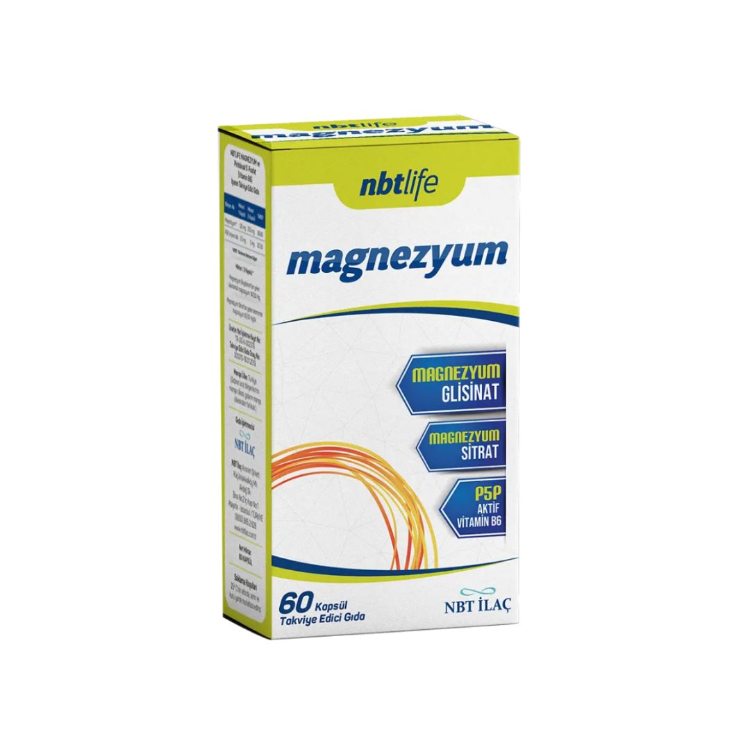 NBT Life Magnezyum P5P Takviye Edici Gıda 60 Kapsül - NBT Life