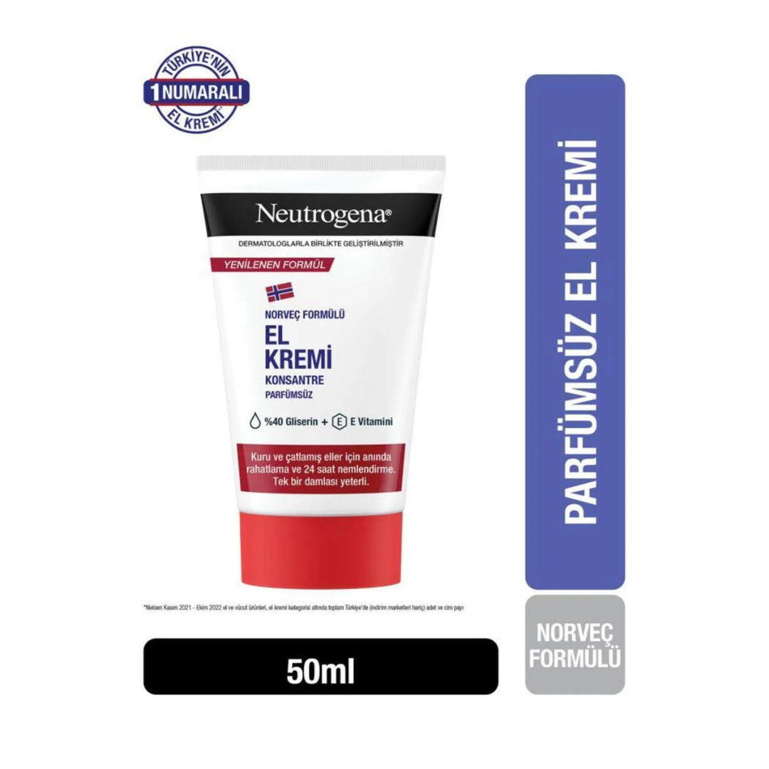 Neutrogena Norveç Formülü El Kremi Parfümsüz 50 ml - Neutrogena