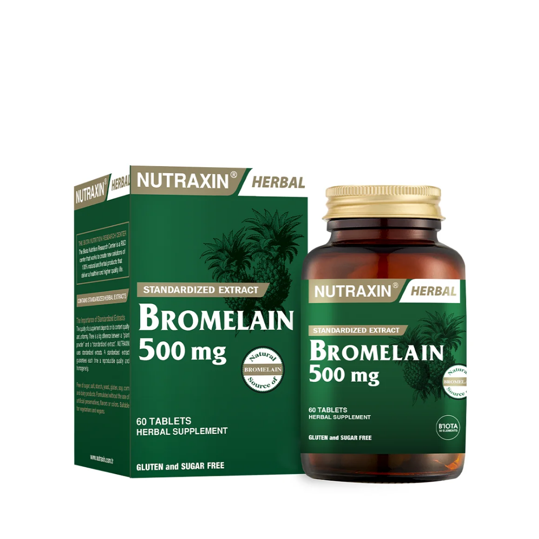 Nutraxin Bromelain 500 mg 60 Tablet - Nutraxin