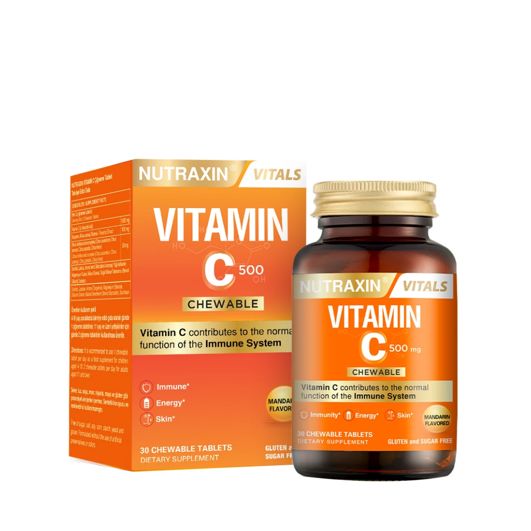 Nutraxin C Vitamini 500 Mg 30 Adet Çiğneme Tableti - Nutraxin