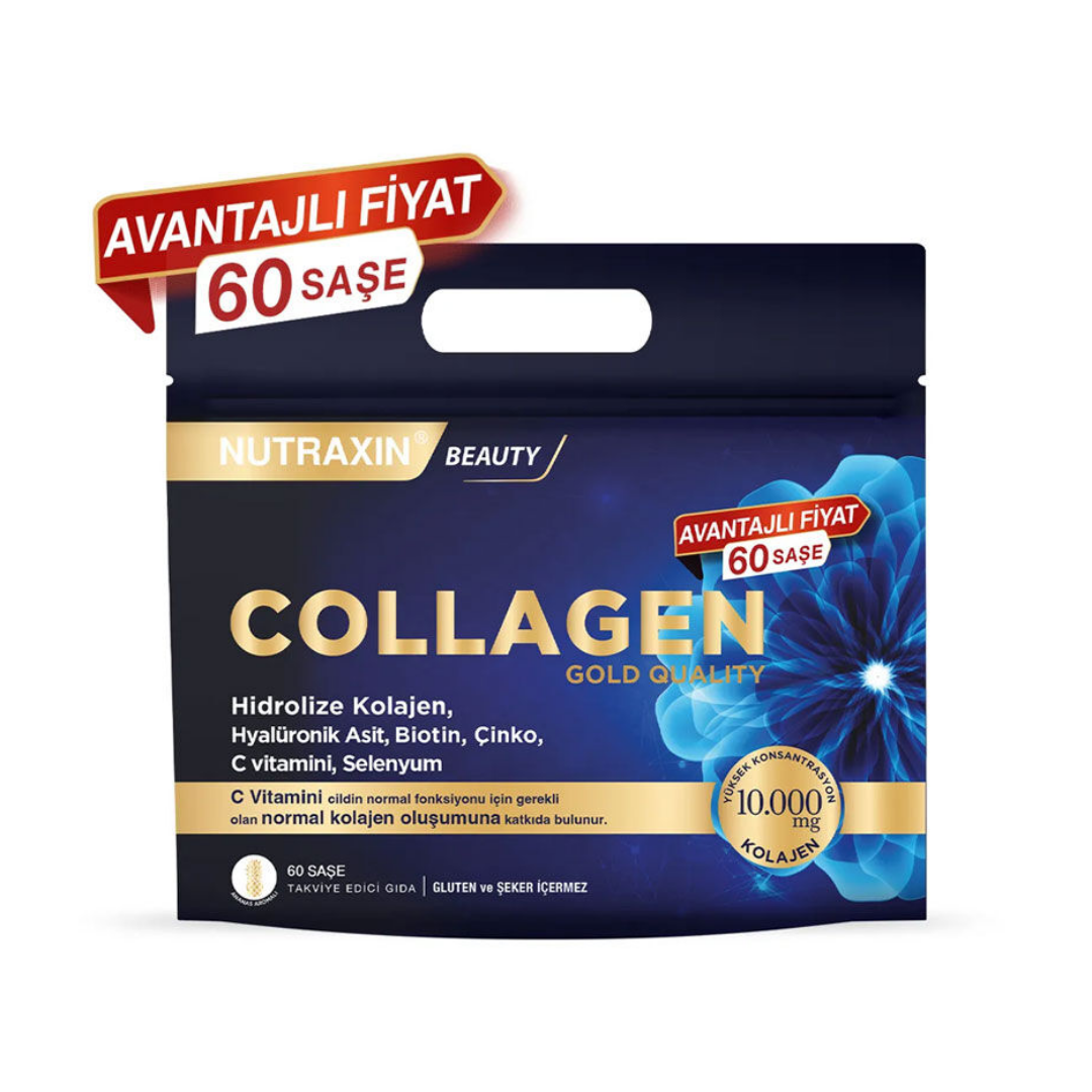 Nutraxin Collagen Gold Quality Hidrolize Kolajen 60 Saşe - Nutraxin
