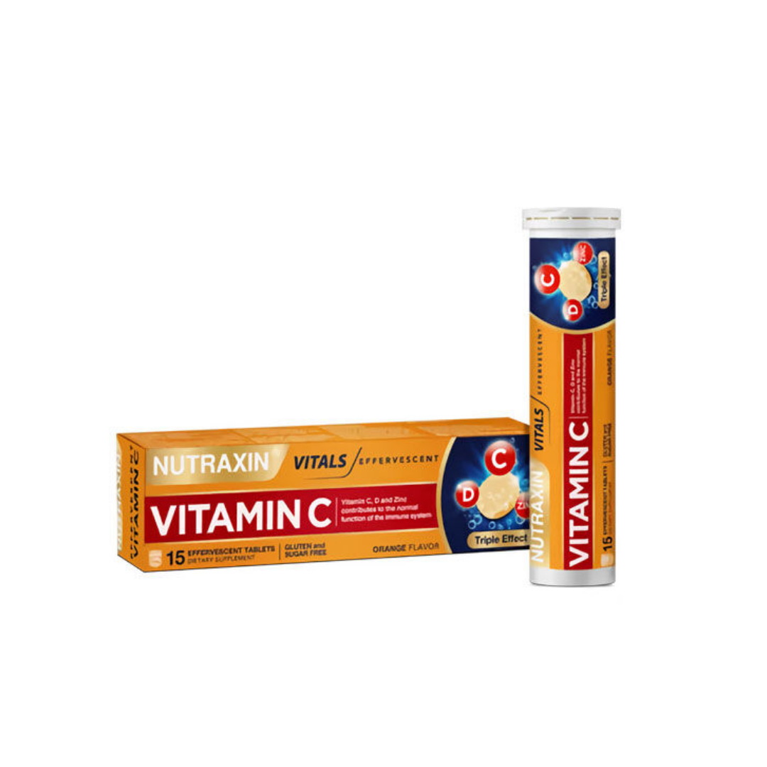 Nutraxin Efervesan Vitamin C-D-Zınc 15 Efervesan Tablet - Nutraxin