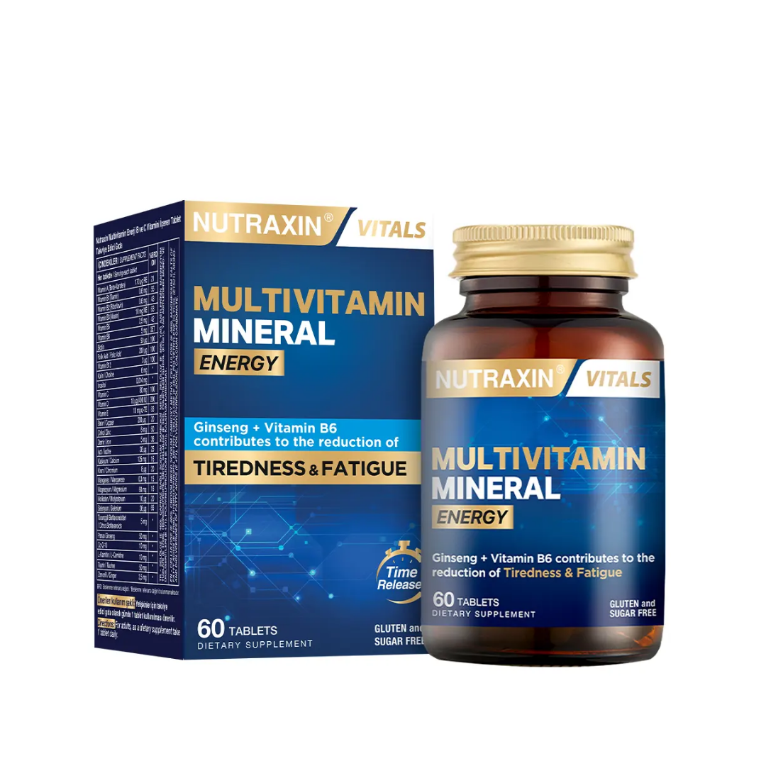 Nutraxin Multivitamin Mineral İçeren Takviye Edici Gıda 60 Tablet - Nutraxin