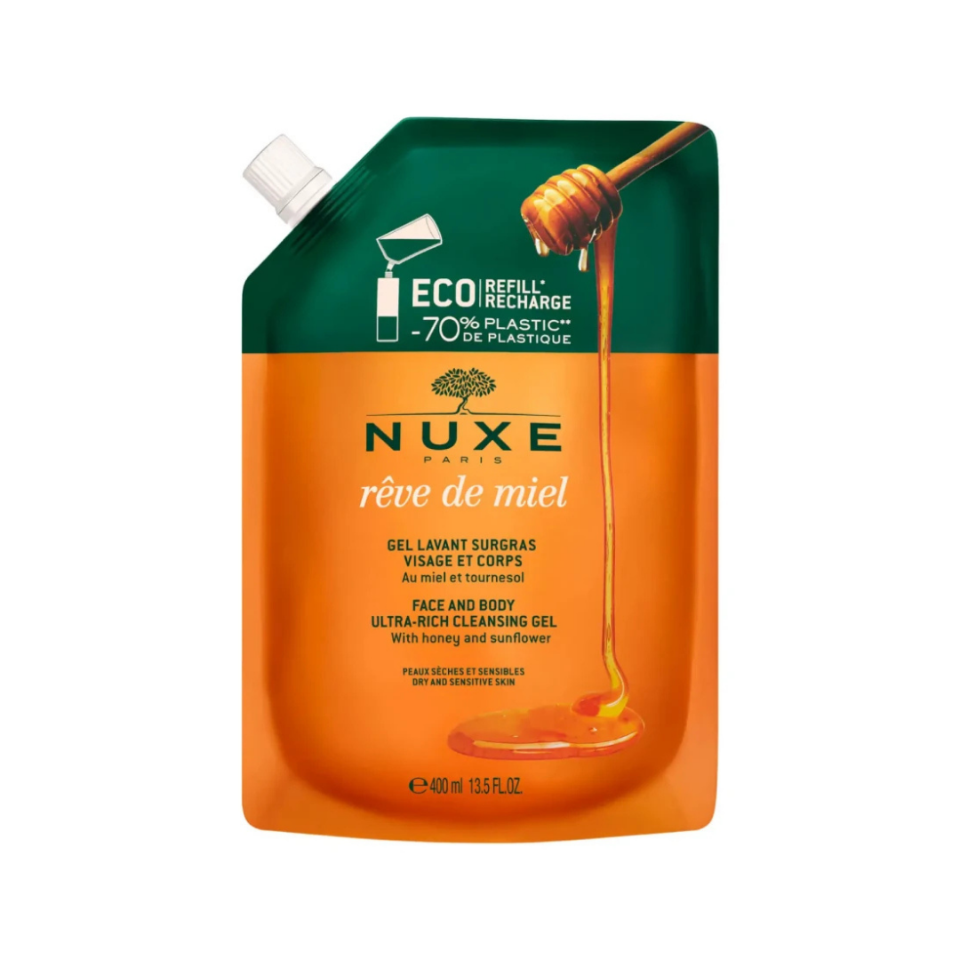 Nuxe Reve de Miel Face and Body Ultra Rich Cleansing Gel 400 ml - Refill - Nuxe