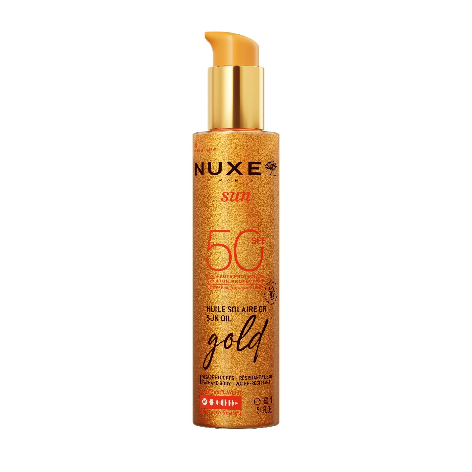 Nuxe Sun Altın Işıltılı Bronzlaştırıcı Güneş Koruyucu Yağ SPF50 150 ml - Nuxe